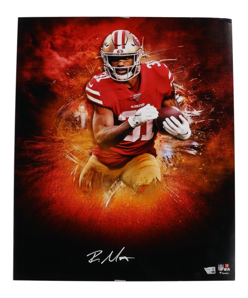 Raheem Mostert Signed 49ers 20x24 Matted Photo (Fanatics) (Online Order Only)