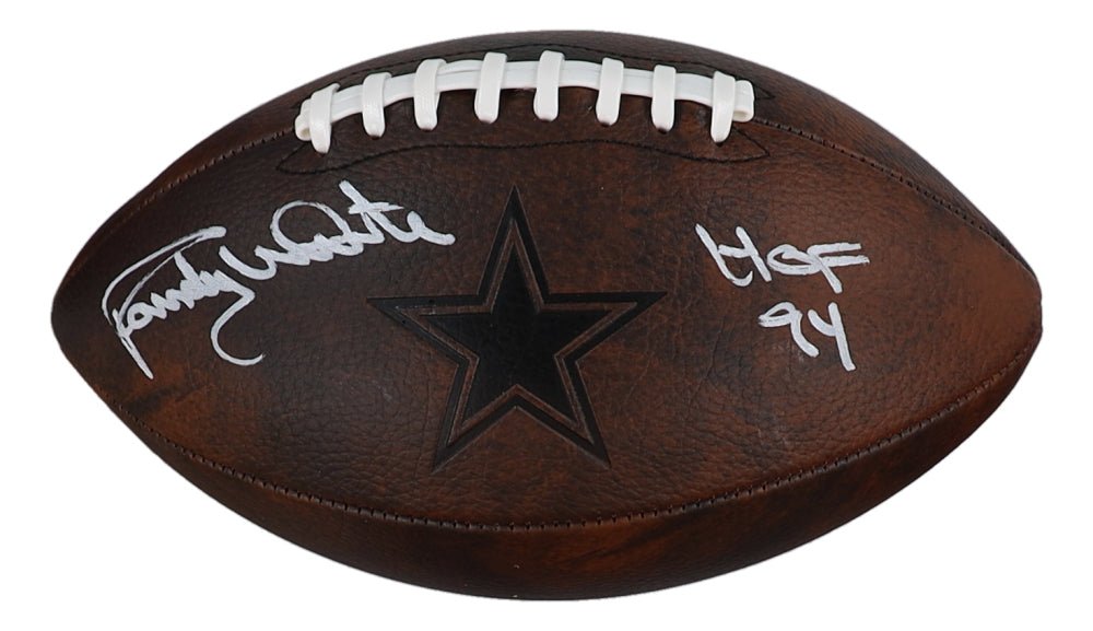Randy White Signed Cowboys Logo Football Inscribed "HOF 94" (Beckett & Prova) (Online Order Only)