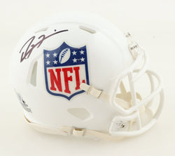Ray Lewis Baltimore Ravens Signed NFL Logo Speed Mini Helmet (Beckett) (Online Order Only)