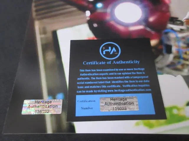 Robert Downey Jr IronMan Signed 8x10 Photo Heritage COA (Online Order Only)