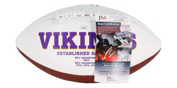 Ron Yary Signed Vikings Logo Football Inscribed "HOF-01" (JSA) (Online Order Only)