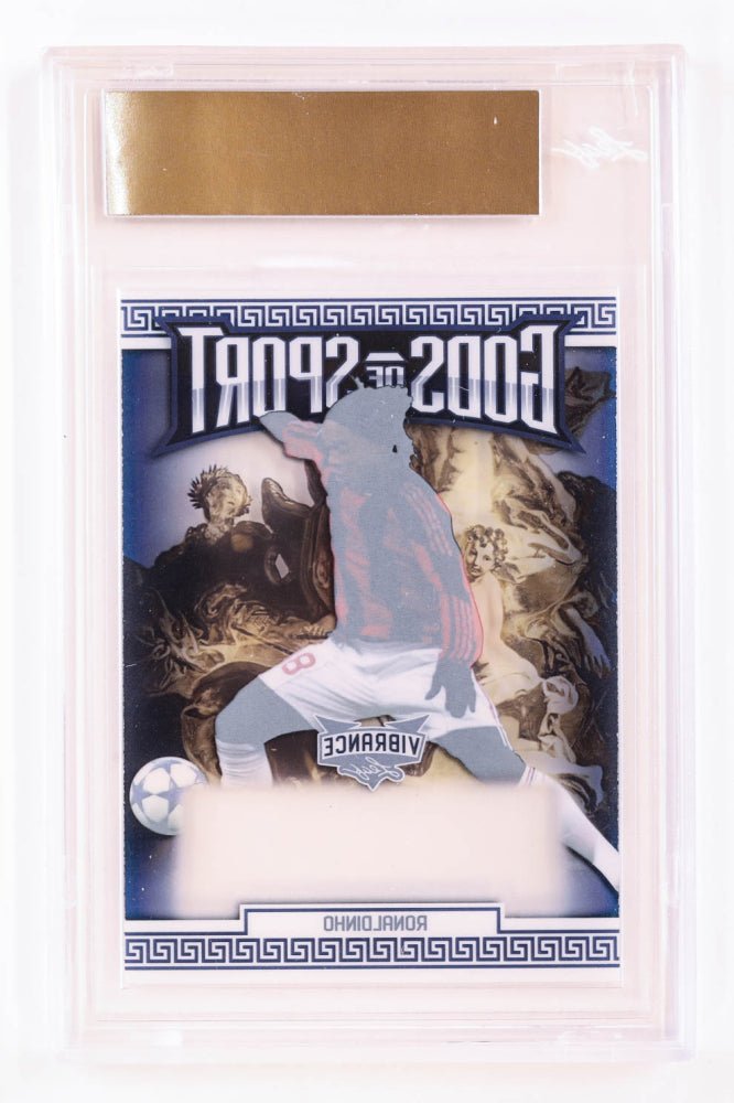 Ronaldinho 2022 Leaf Vibrance Gods of Sport Pre-Production Proof Clear Navy Blue #1/1 (Leaf) (Online Order Only)
