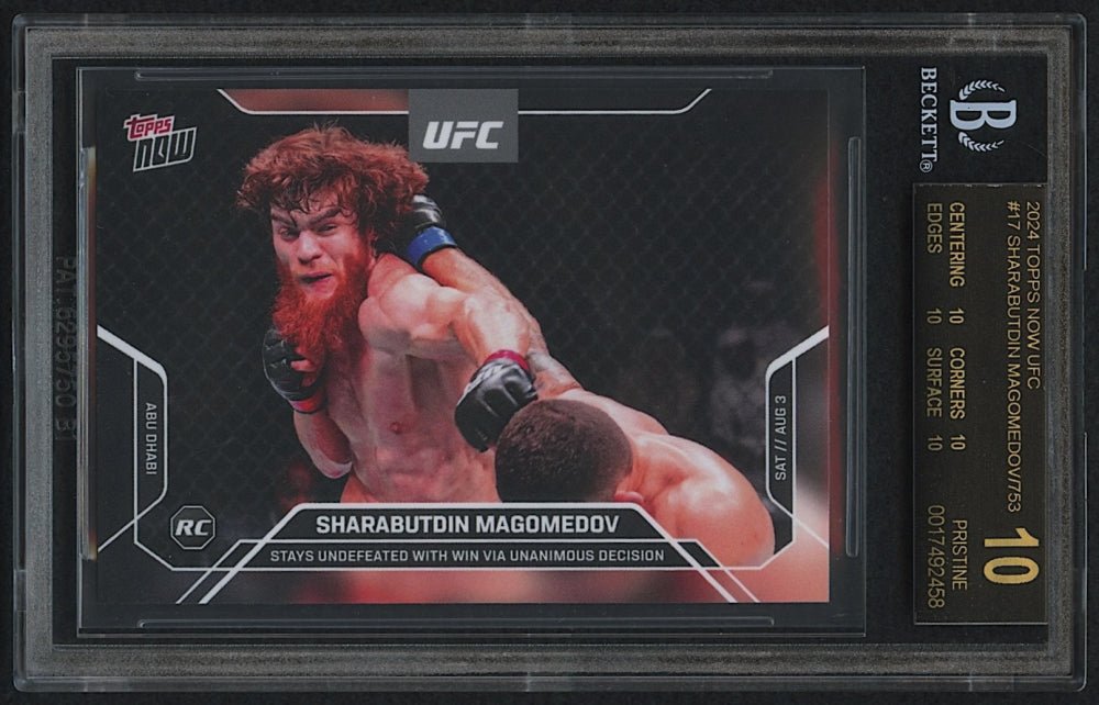 Sharabutdin Magomedov 2024 Topps Now UFC #17 RC (BGS Black Label 10) (Online Order Only)