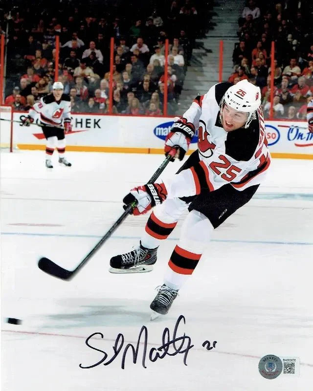 Stefan Matteau New Jersey Devils Autographed 8x10 Photo Beckett Holo (Online Order Only)