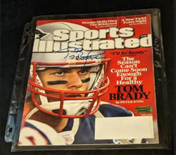 A Tom Brady Autographed sports illustrated magazine with COA (Online Order Only)