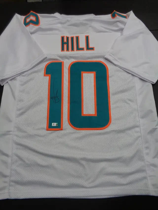Tyreek Hill Miami Dolphins Autographed Custom Football Jersey GA coa (Online Order Only)
