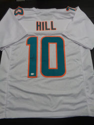 Tyreek Hill Miami Dolphins Autographed Custom Football Jersey GA coa (Online Order Only)