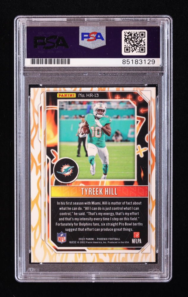 Tyreek Hill Signed 2022 Panini Phoenix Hot Routes #13 (PSA) (Online Order Only)