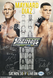 "UFC Lightweight Bout: Maynard vs Diaz" LE 27x39 Poster Signed By (20) With Nate Diaz, Gray Maynard, Michael Wootten, Raquel Pennington (UFC) (Online Order Only)