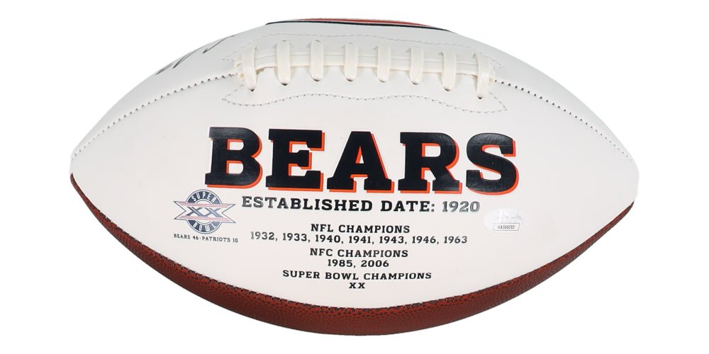 Velus Jones Jr. Signed Bears Logo Football Inscribed "Bear Down" (JSA) (Online Order Only)