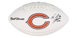 Velus Jones Jr. Signed Bears Logo Football Inscribed "Bear Down" (JSA) (Online Order Only)