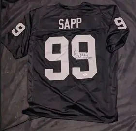 Warren Sapp Signed Autographed Black Custom Jersey With Fivestar Grading COA (Online Order Only)