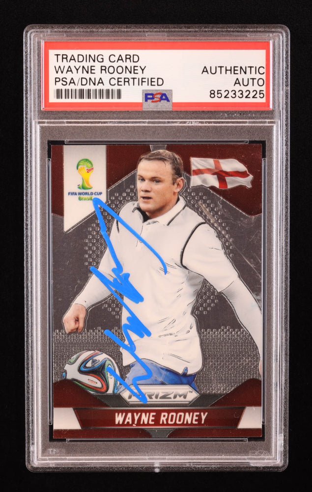 Wayne Rooney Signed 2014 Panini Prizm World Cup #142 (PSA) (Online Order Only)