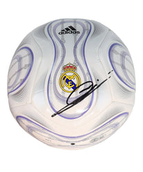 Zinedine Zidane Signed Real Madrid Logo Soccer Ball (Beckett) Beckett Witnessed (Online Order Only)