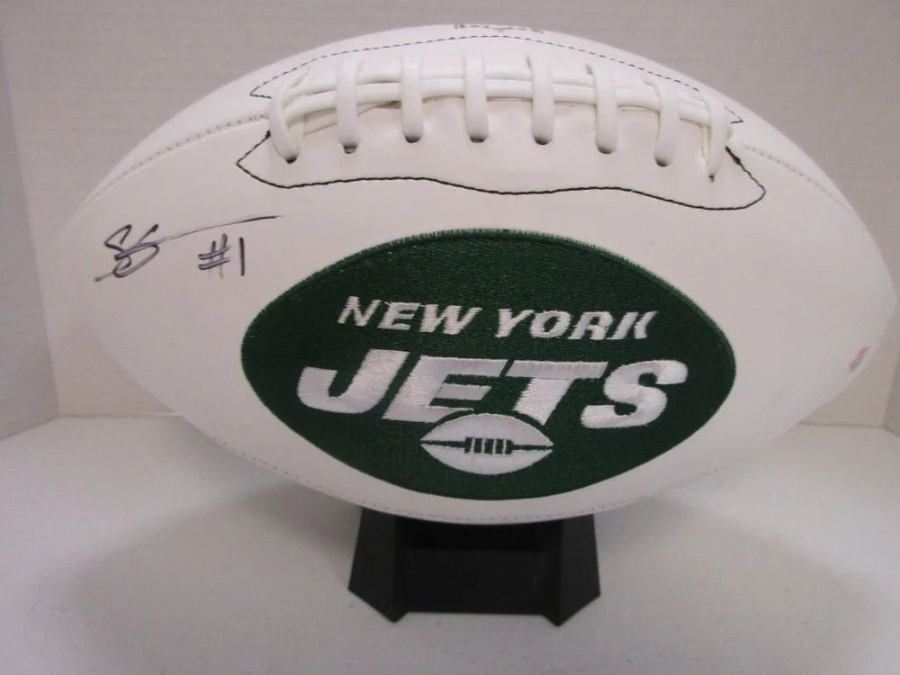 Sauce Gardner of the NY Jets signed autographed logo football PAAS COA 737 (Online Order Only)