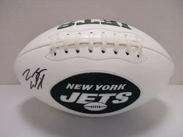 Zach Wilson of the NY Jets signed autographed logo football PAAS COA COA 581 (Online Order Only)