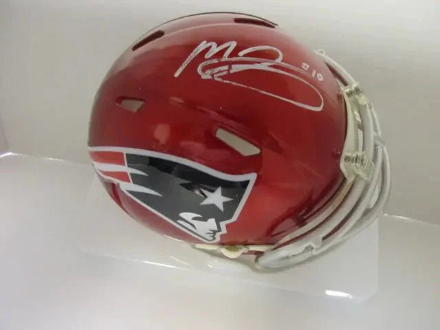 Mac Jones of the New England Patriots signed autographed mini football helmet PAAS COA 816 (Online Order Only)