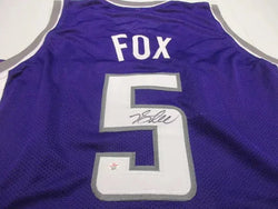 De'Aaron Fox of the Sacramento Kings signed autographed basketball jersey PAAS COA 865 (Online Order Only)