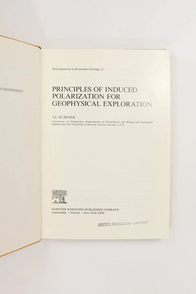 Principles of Induced Polarization for Geophysical Exploration (ONLINE ORDER ONLY)