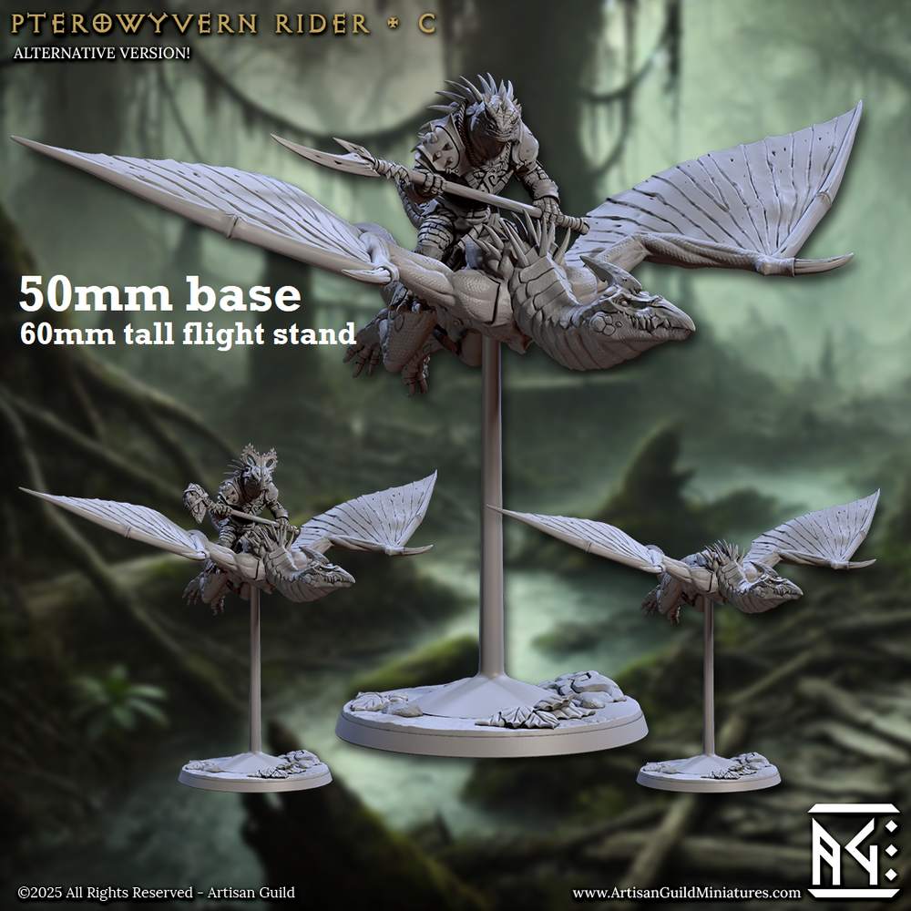 Pterowyvern Rider: Sculpt C (Pterodactyl Cavalry Unit) (Online Only)