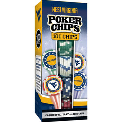 West Virginia Mountaineers 100 Piece Poker Chips (ONLINE ORDER ONLY)