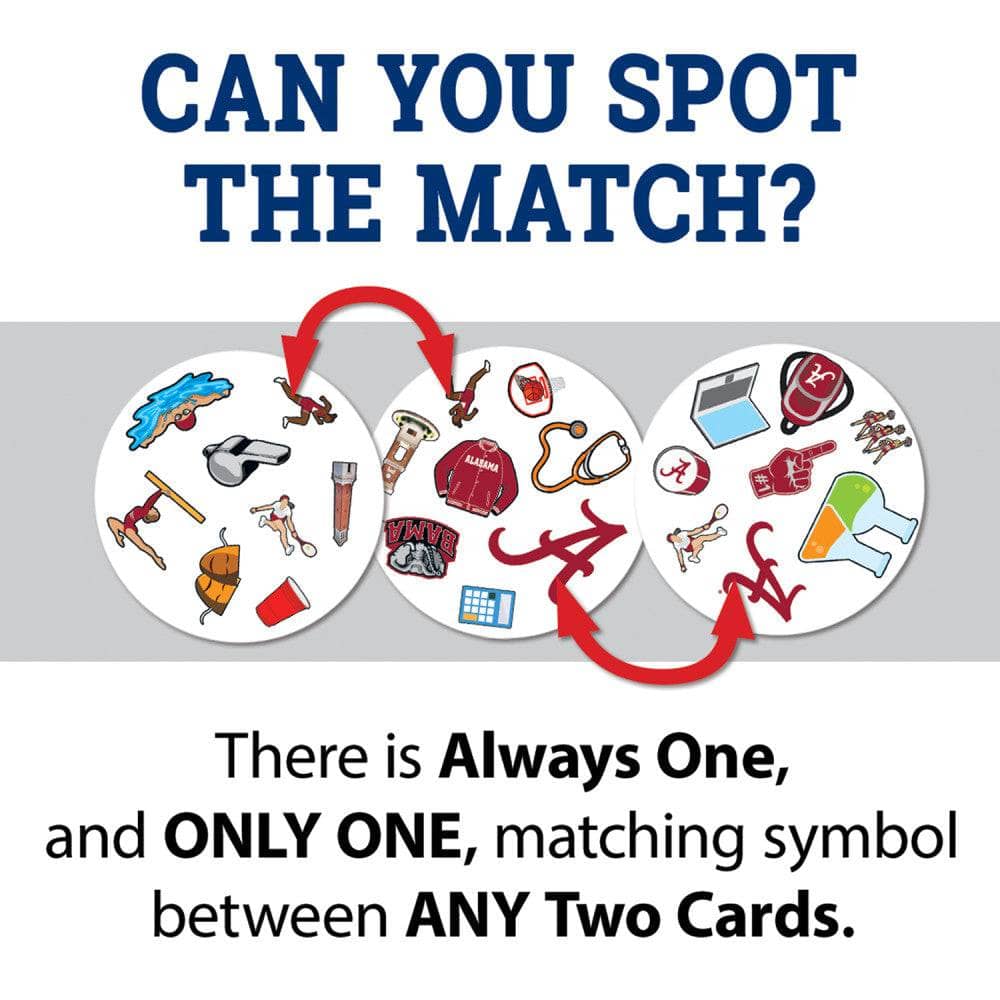Alabama Crimson Tide Spot It! Card Game