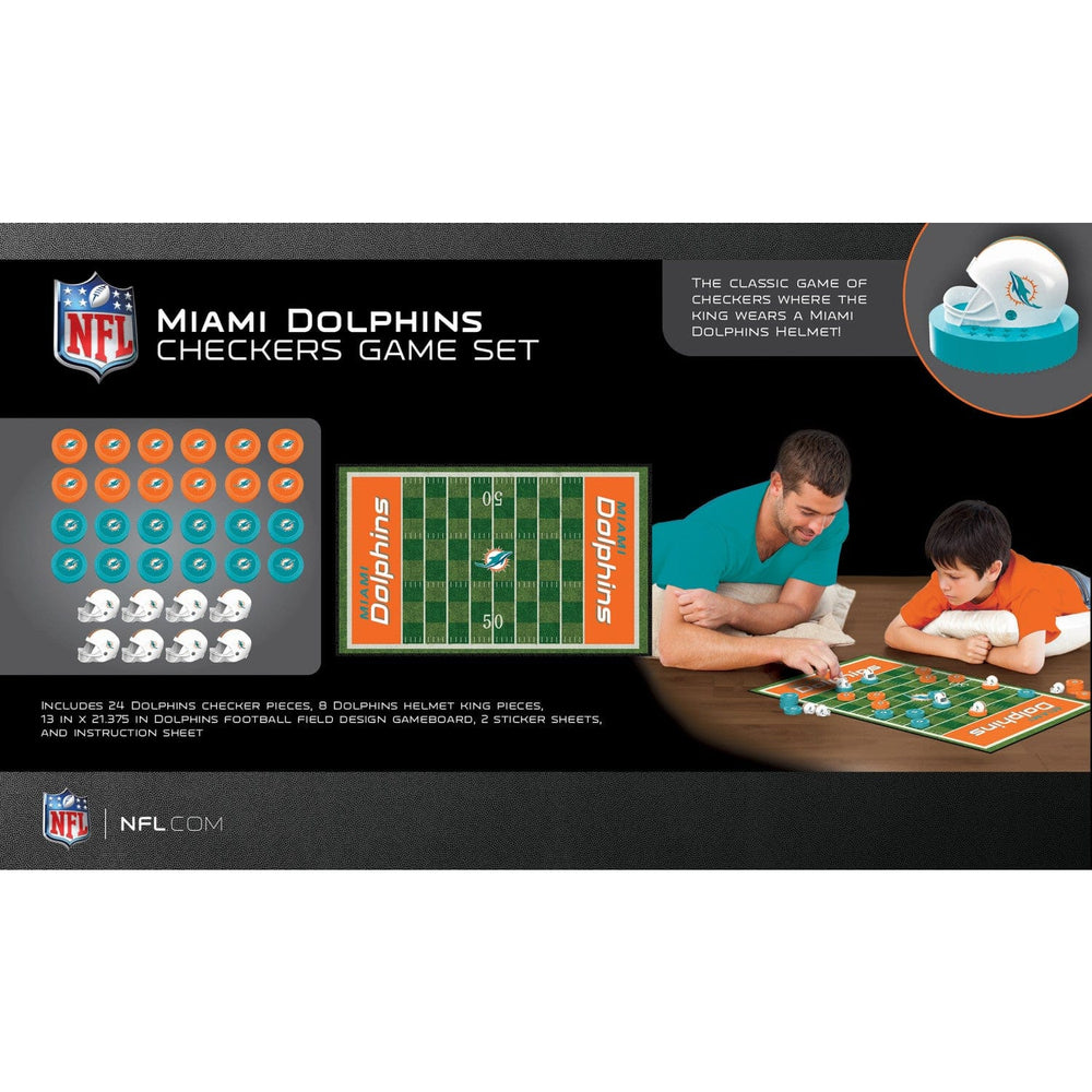 Miami Dolphins Checkers Board Game