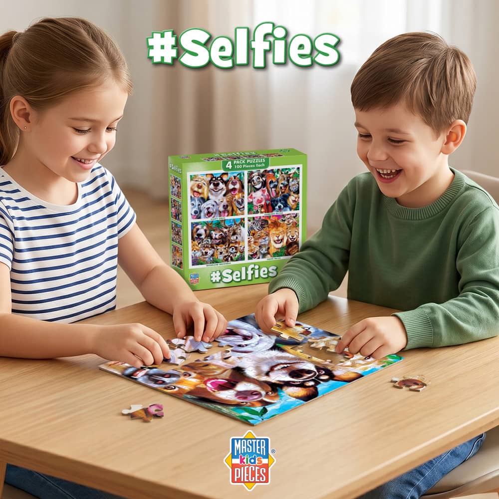 Selfies 100 Piece Jigsaw Puzzles 4-Pack