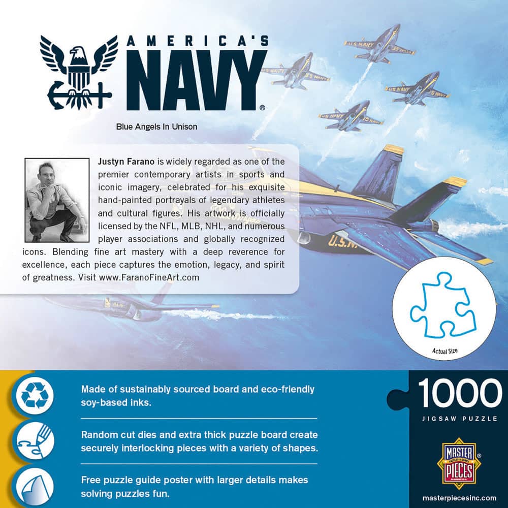 America's Navy - Blue Angels in Unison 1000 Piece Jigsaw Puzzle