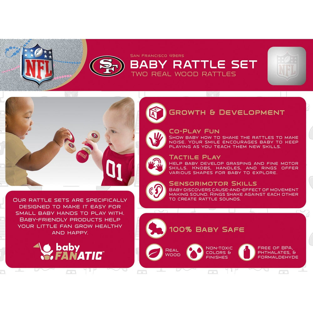 San Francisco 49ers - Baby Rattles 2-Pack