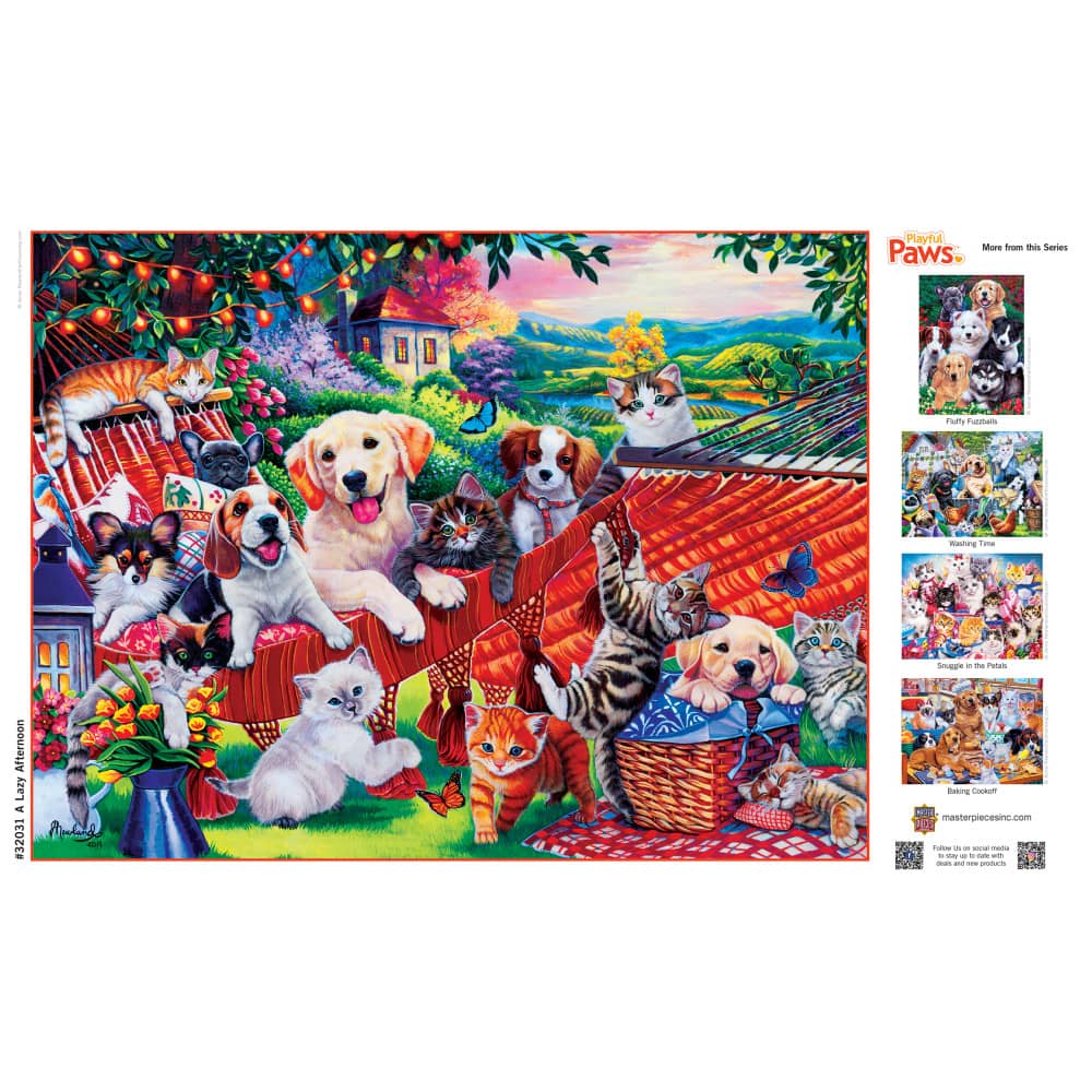 Playful Paws - A Lazy Afternoon 300 Piece EZ Grip Jigsaw Puzzle