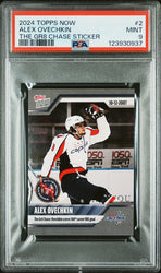 Graded 2024 Topps Now Alex Ovechkin #2 The GR8 Chase Sticker Hockey Card PSA 9 Mint (ONLINE ORDER ONLY)