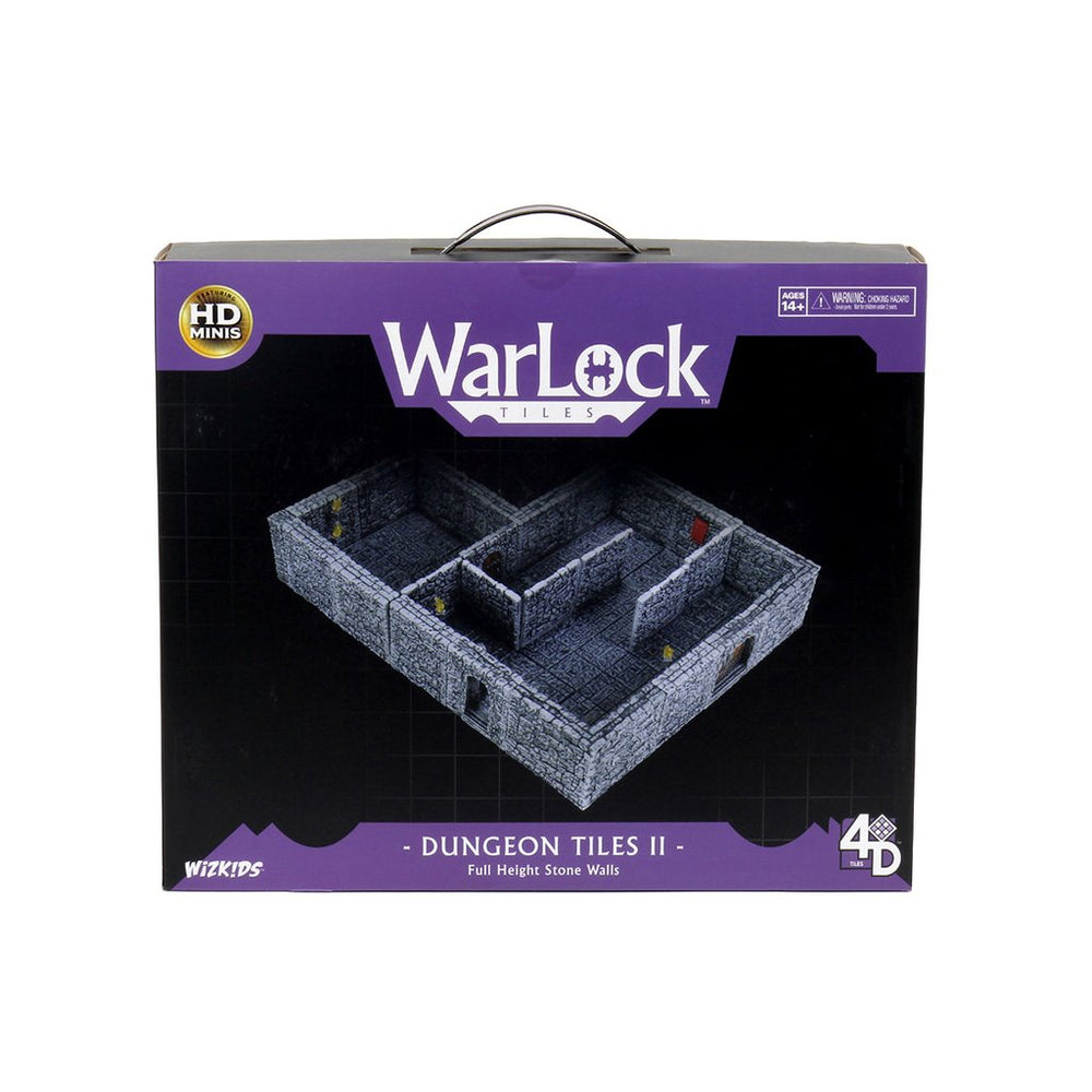 WarLock Tiles: Dungeon Tiles II – Full Height Stone Walls (ONLINE ORDER ONLY)