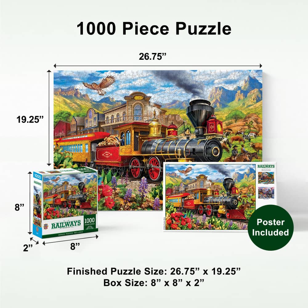 Railways - Frontier Rails 1000 Piece Jigsaw Puzzle