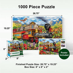 Railways - Frontier Rails 1000 Piece Jigsaw Puzzle