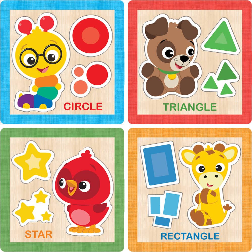 Baby Einstein Chunky Wood Puzzles - Kids 4-Pack