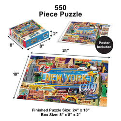 Greetings From New York - 550 Piece Jigsaw Puzzle