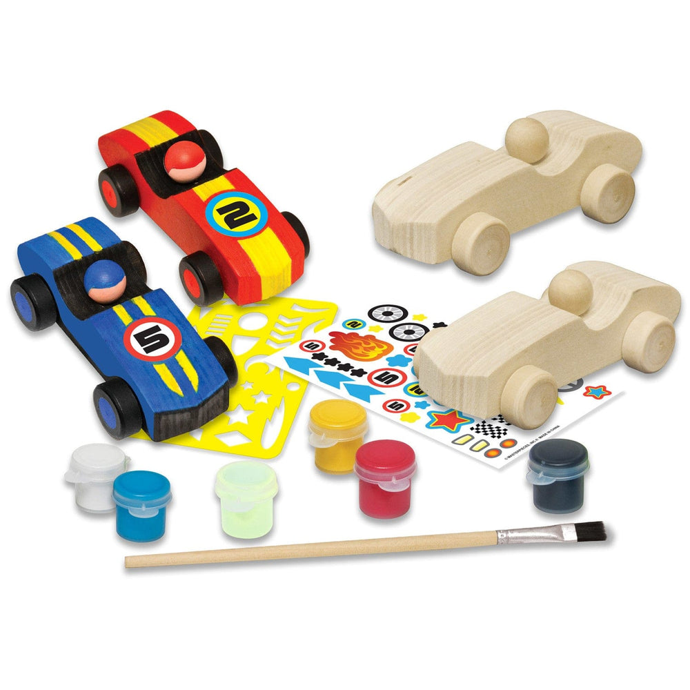 Double Racecars Wood Craft & Paint Kit (ONLINE ORDER ONLY)