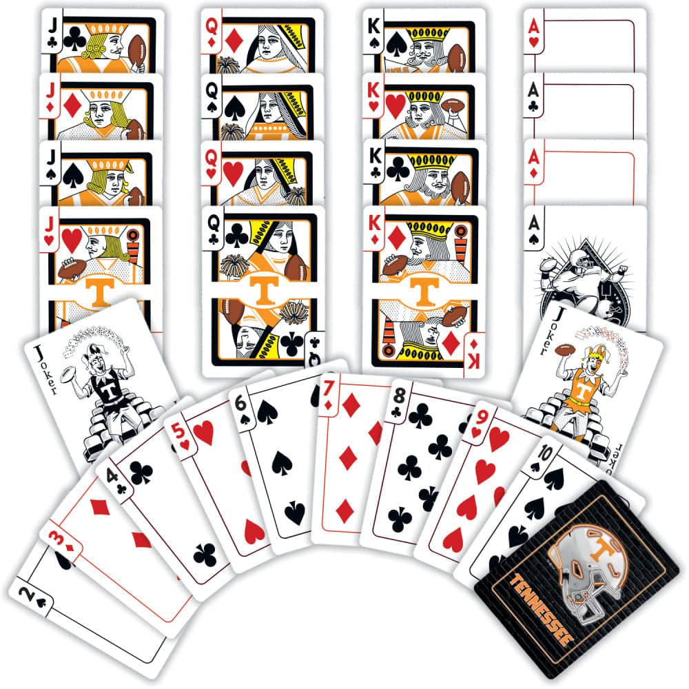 Tennessee Volunteers Neon Playing Cards - 54 Card Deck