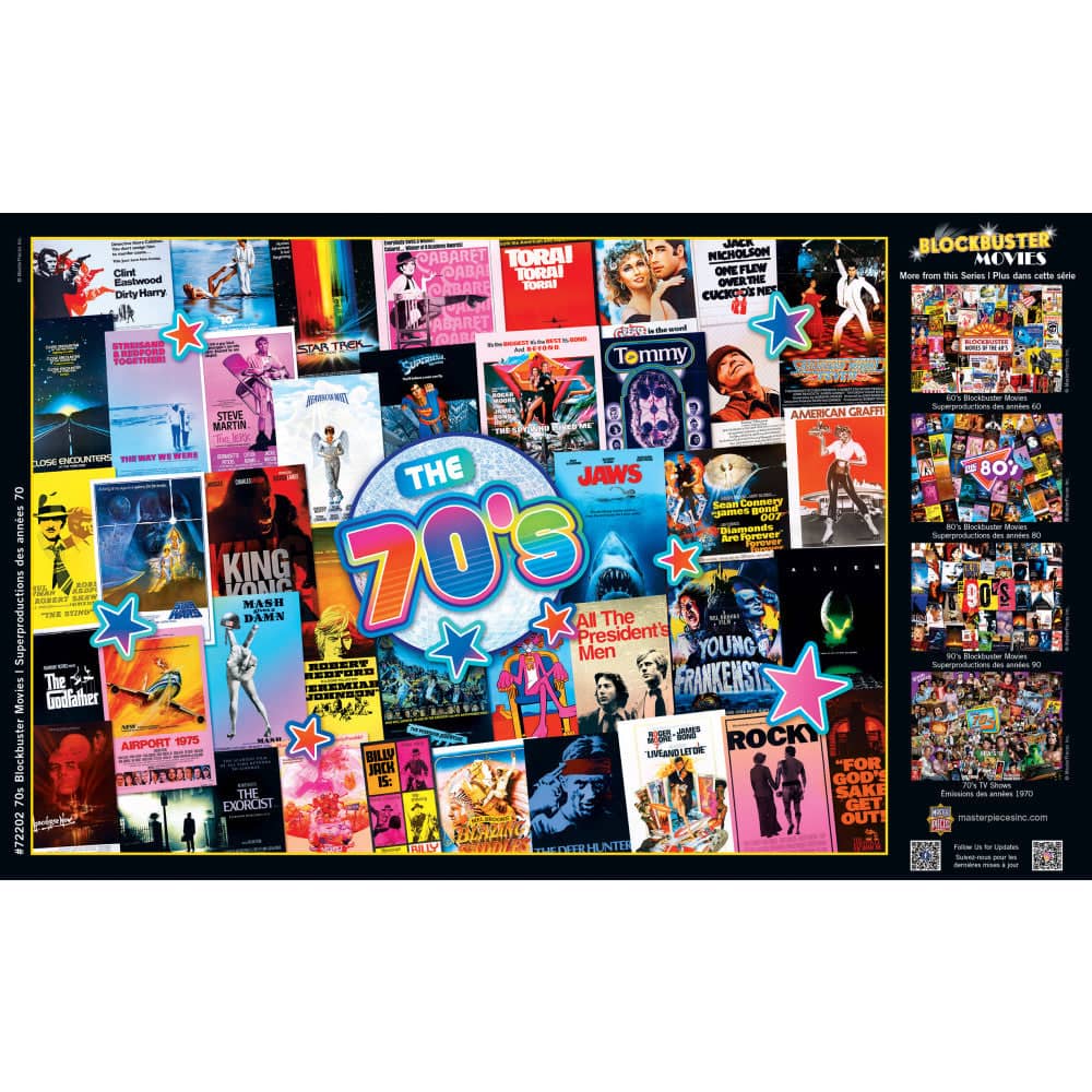 Blockbusters - 70's Movies 1000 Piece Jigsaw Puzzle