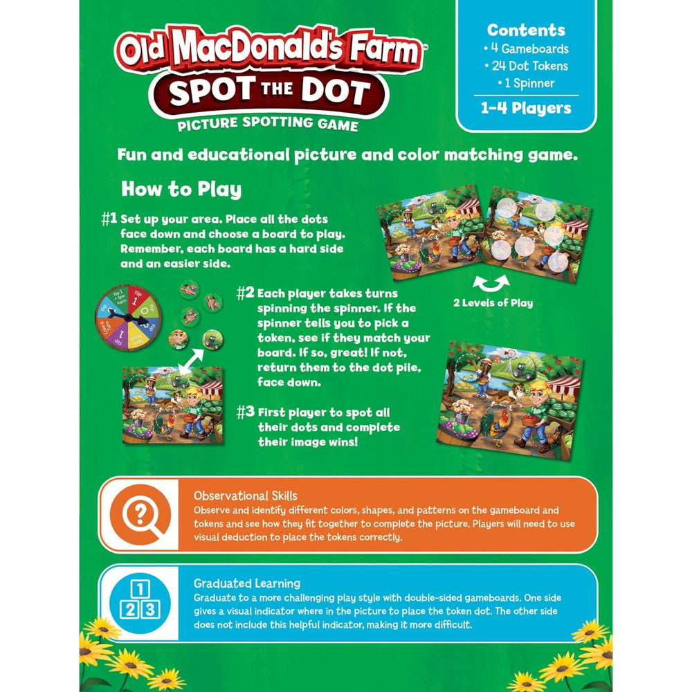 Old MacDonald's Farm Spot the Dot Game (ONLINE ORDER ONLY)