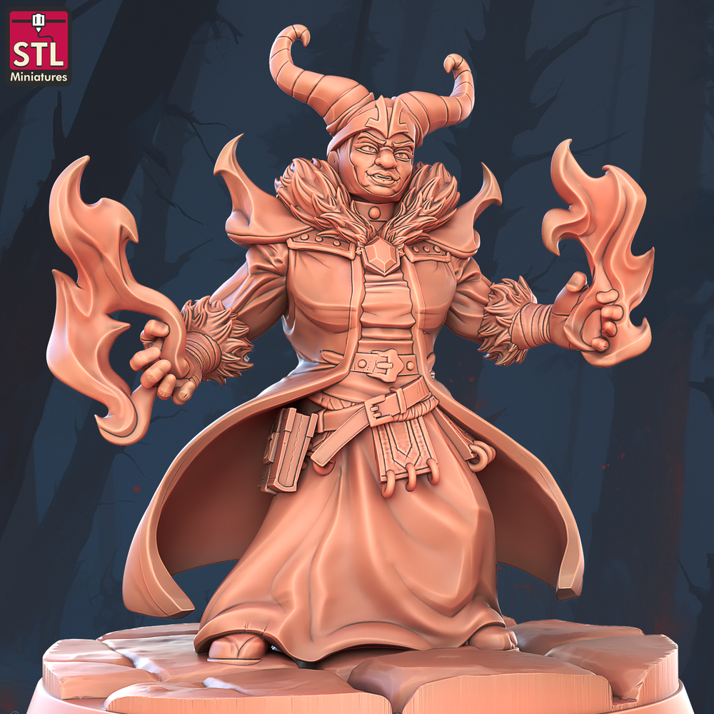 3D Printed STL Miniatures Witches Council Set 28 - 32mm War Gaming D&D (Online Only)