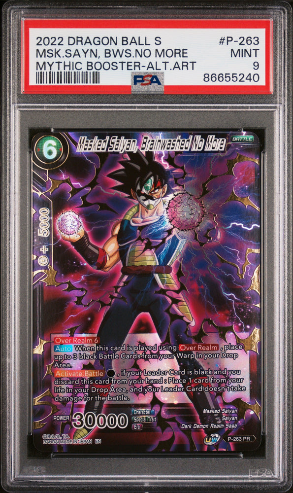 2022 DRAGON BALL SUPER MYTHIC BOOSTER MSK.SAYN, BWS.NO MORE #P-263 - PSA 9 (Online Order Only)