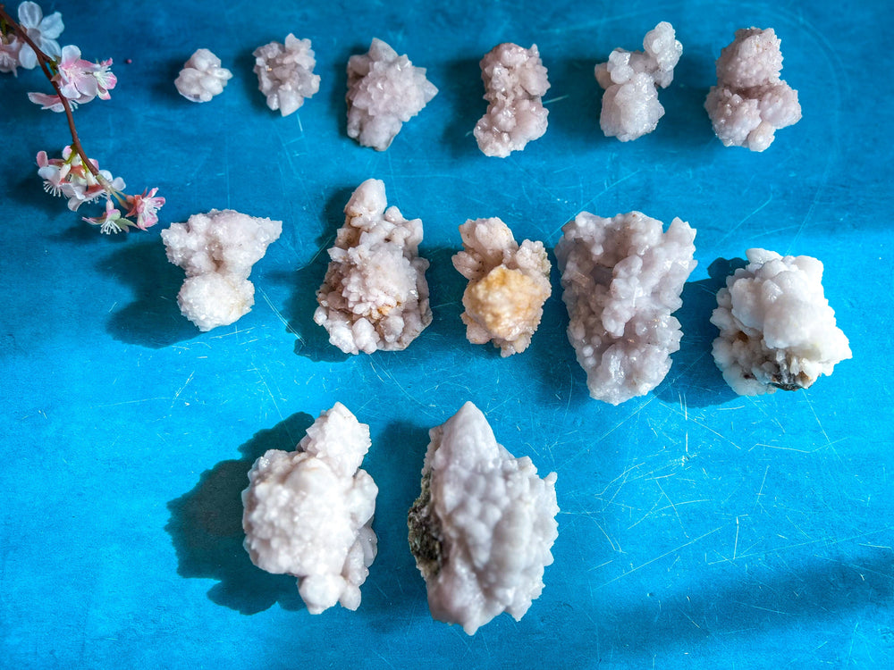 Crystallized Pink Quartz Clusters, RARE Rose Quartz Clusters from Tata Morocco (ONLINE ORDER ONLY)