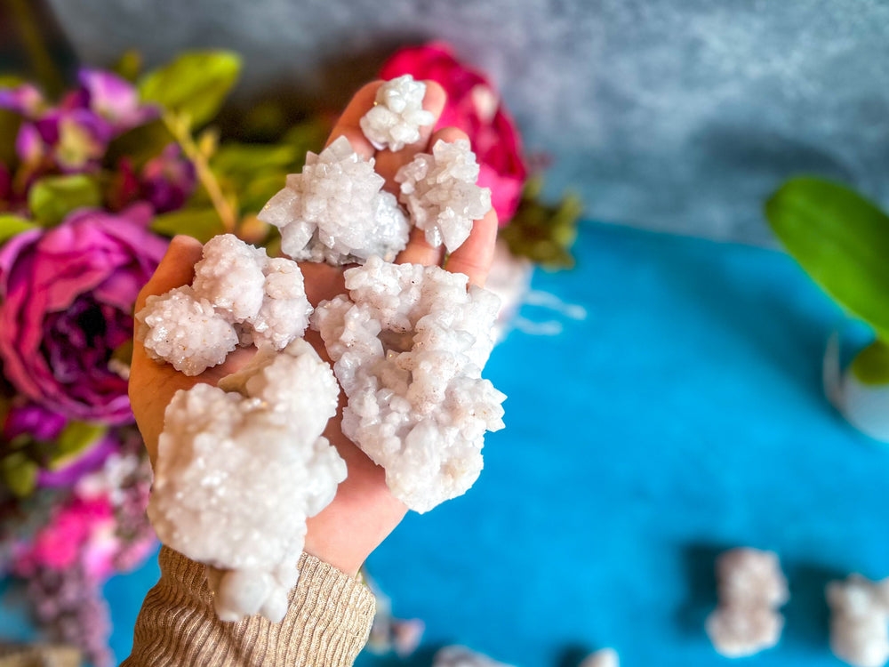 Crystallized Pink Quartz Clusters, RARE Rose Quartz Clusters from Tata Morocco (ONLINE ORDER ONLY)