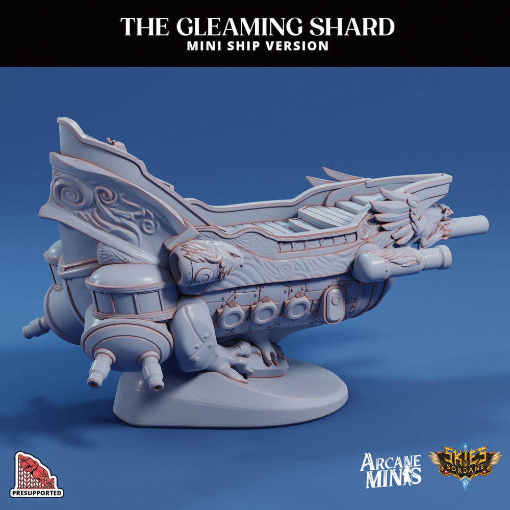 3D Printed Sordane Publishing Arcane Minis The Gleaming Shard Mini Ship 28 32mm D&D (Online Only)