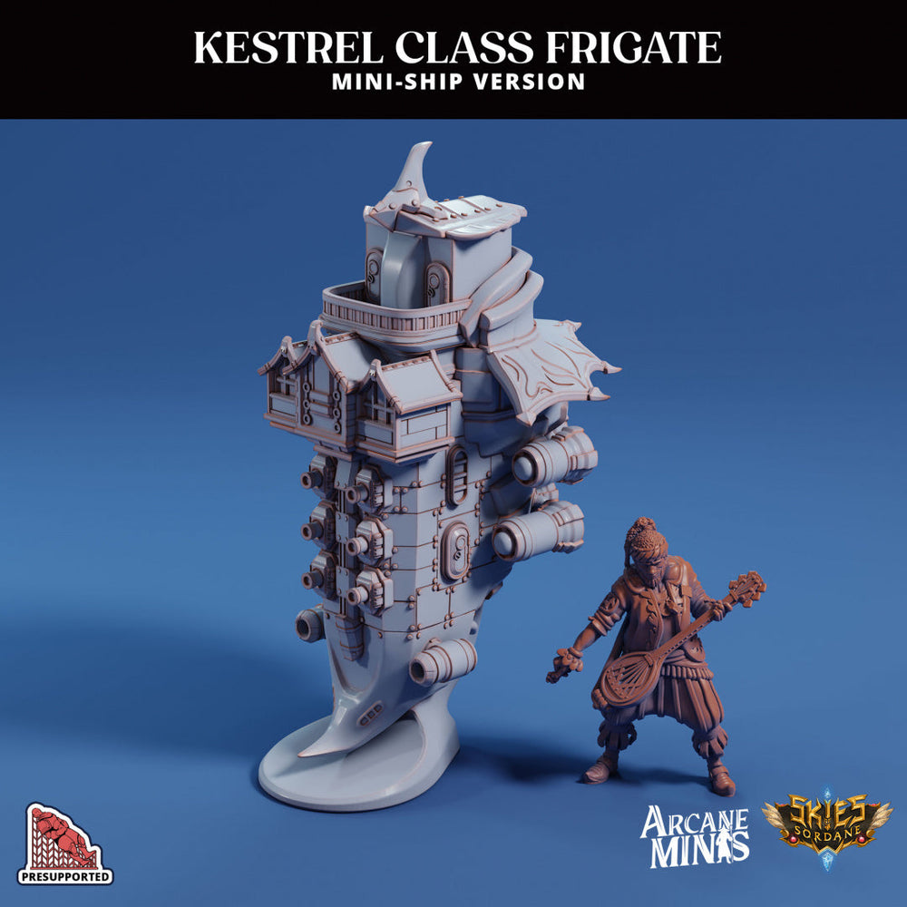 3D Printed Sordane Publishing Arcane Minis Mini Ship - Kestrel Frigate (Online Only)