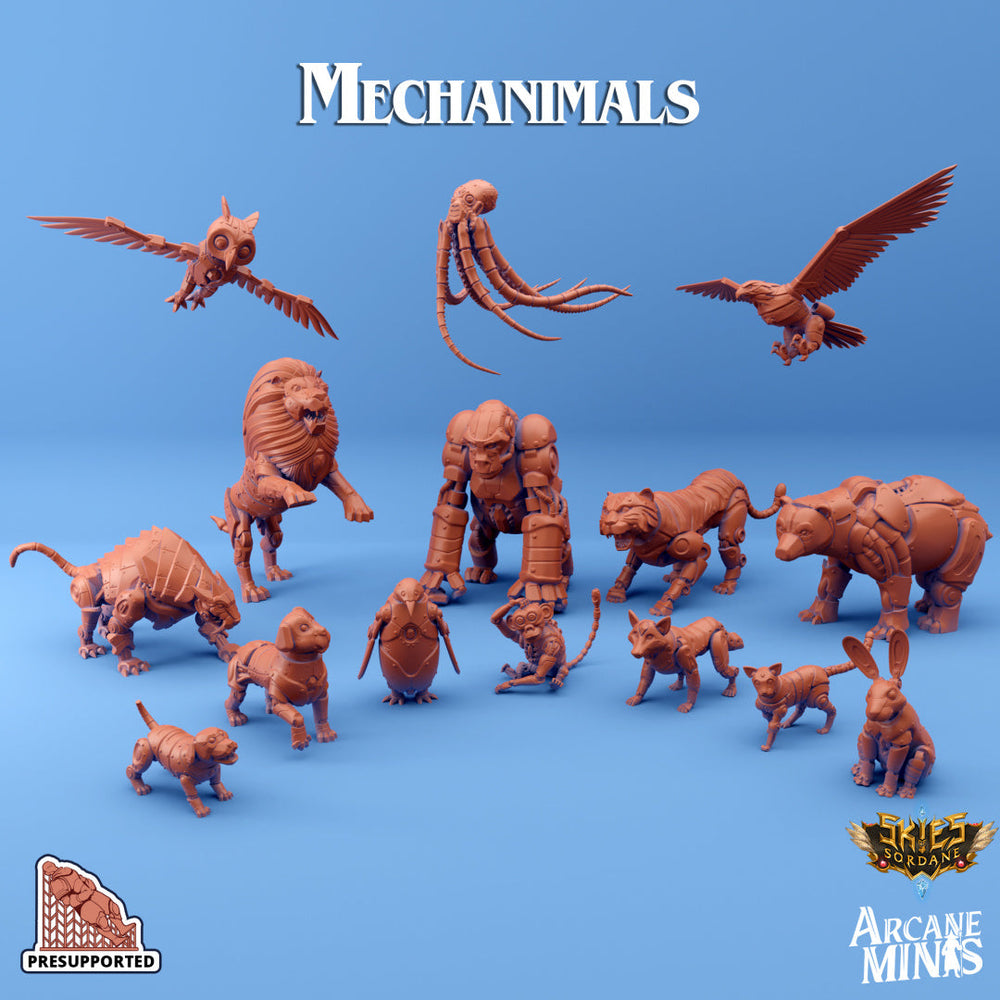 3D Printed Sordane Publishing Arcane Minis Mechanimal Eagle Mechanimals Set 28mm 32mm D&D (Online Only)