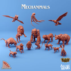 3D Printed Sordane Publishing Arcane Minis Mechanimal Eagle Mechanimals Set 28mm 32mm D&D (Online Only)