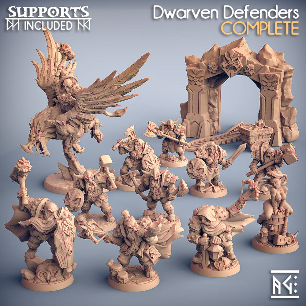 3D Printed Artisan Guild Standalone Weapons for Loot and Racks Dwarven Defenders Set 28mm 32mm (Online Only)